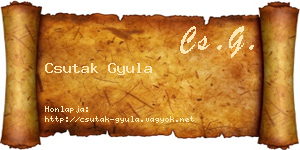 Csutak Gyula névjegykártya